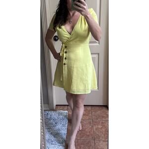Gianni Bini Size 0 sunshine yellow wrap dress